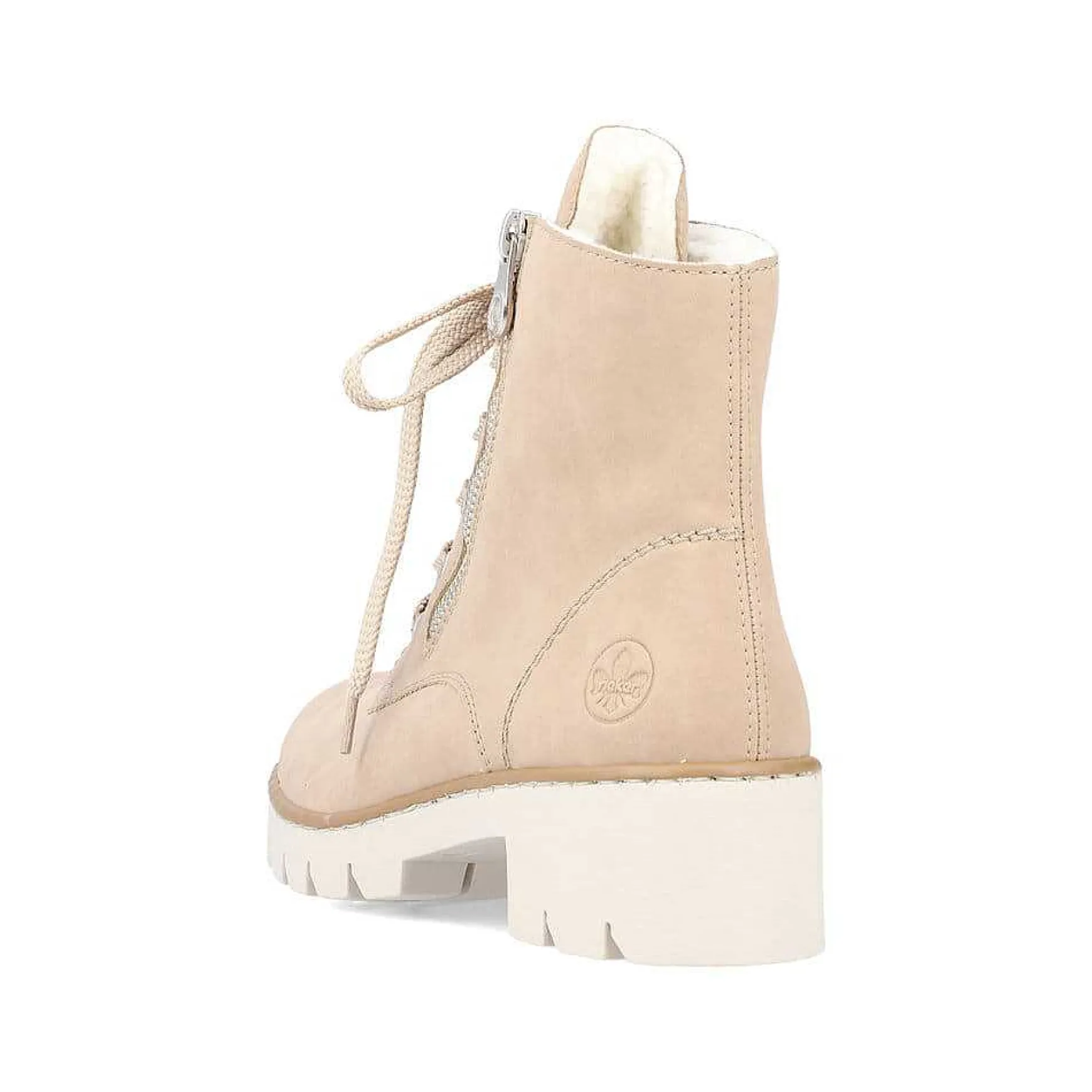 Rieker Women'S Corded Boots Cream Beige