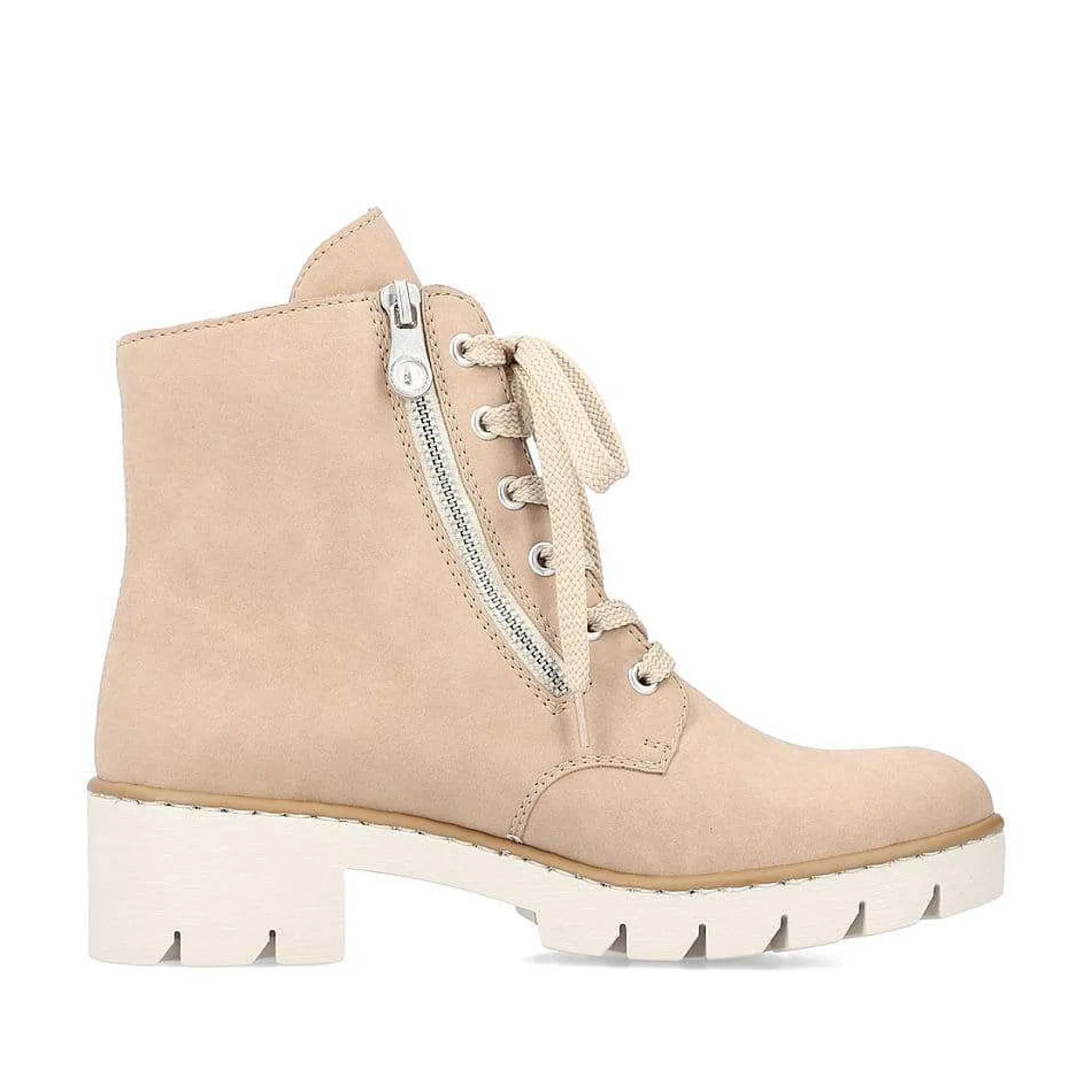Rieker Women'S Corded Boots Cream Beige