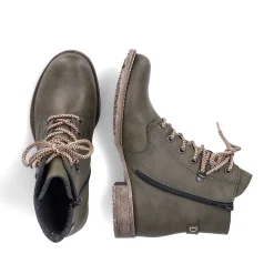 Rieker Women'S Corded Boots Olive Green