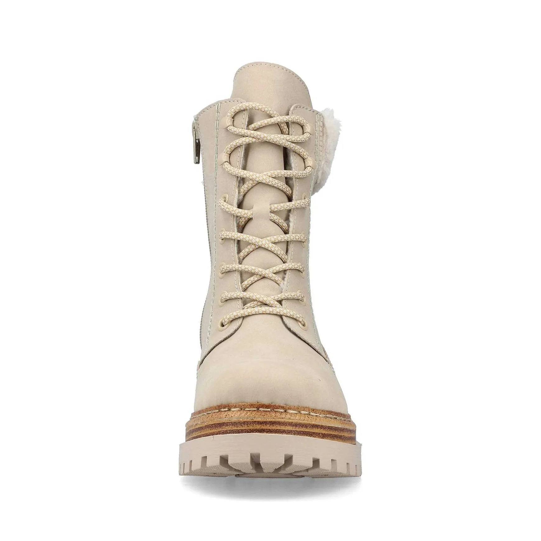 Rieker Women'S Corded Boots Sand Beige