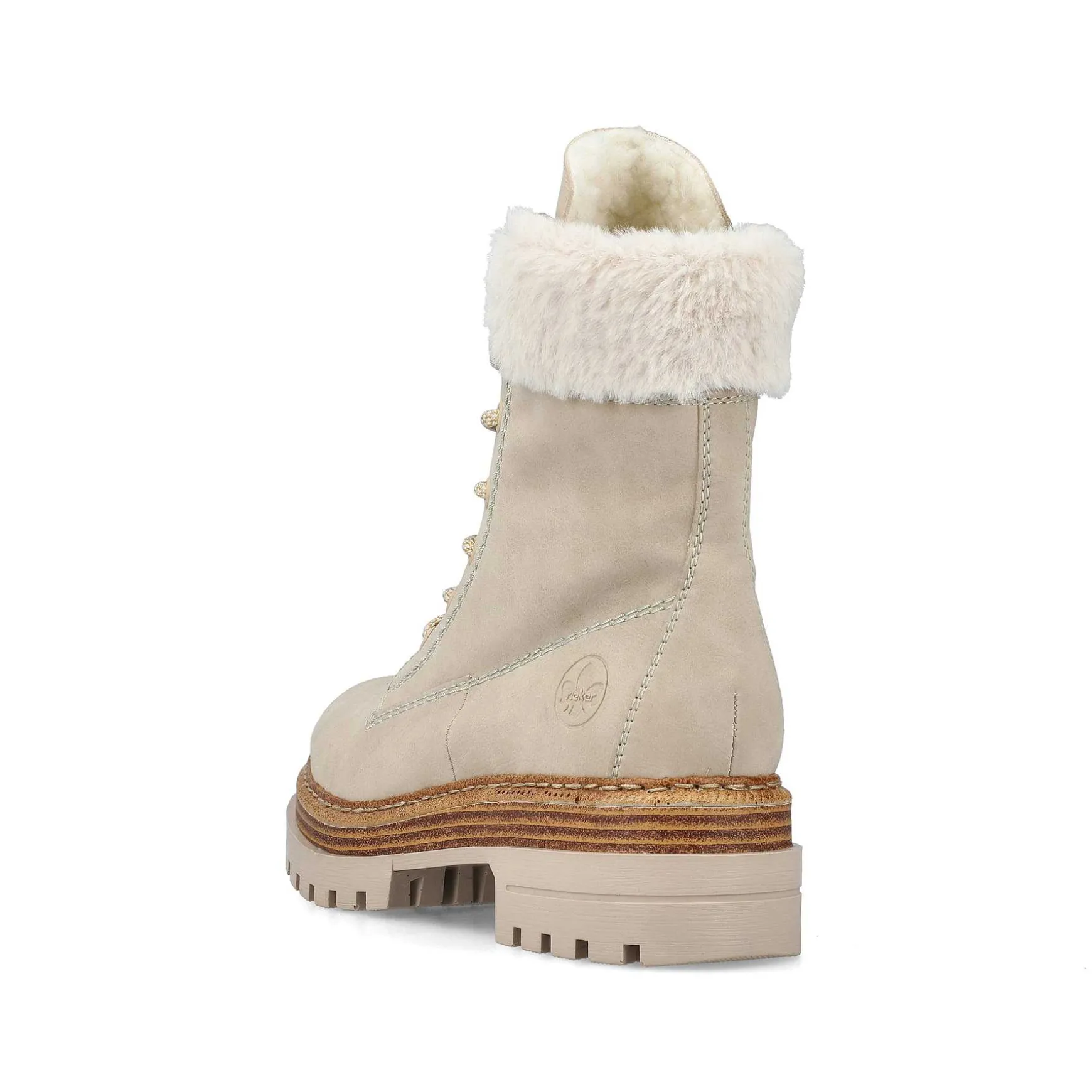 Rieker Women'S Corded Boots Sand Beige