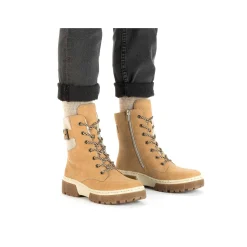 Rieker Women'S Corded Boots Camel Brown