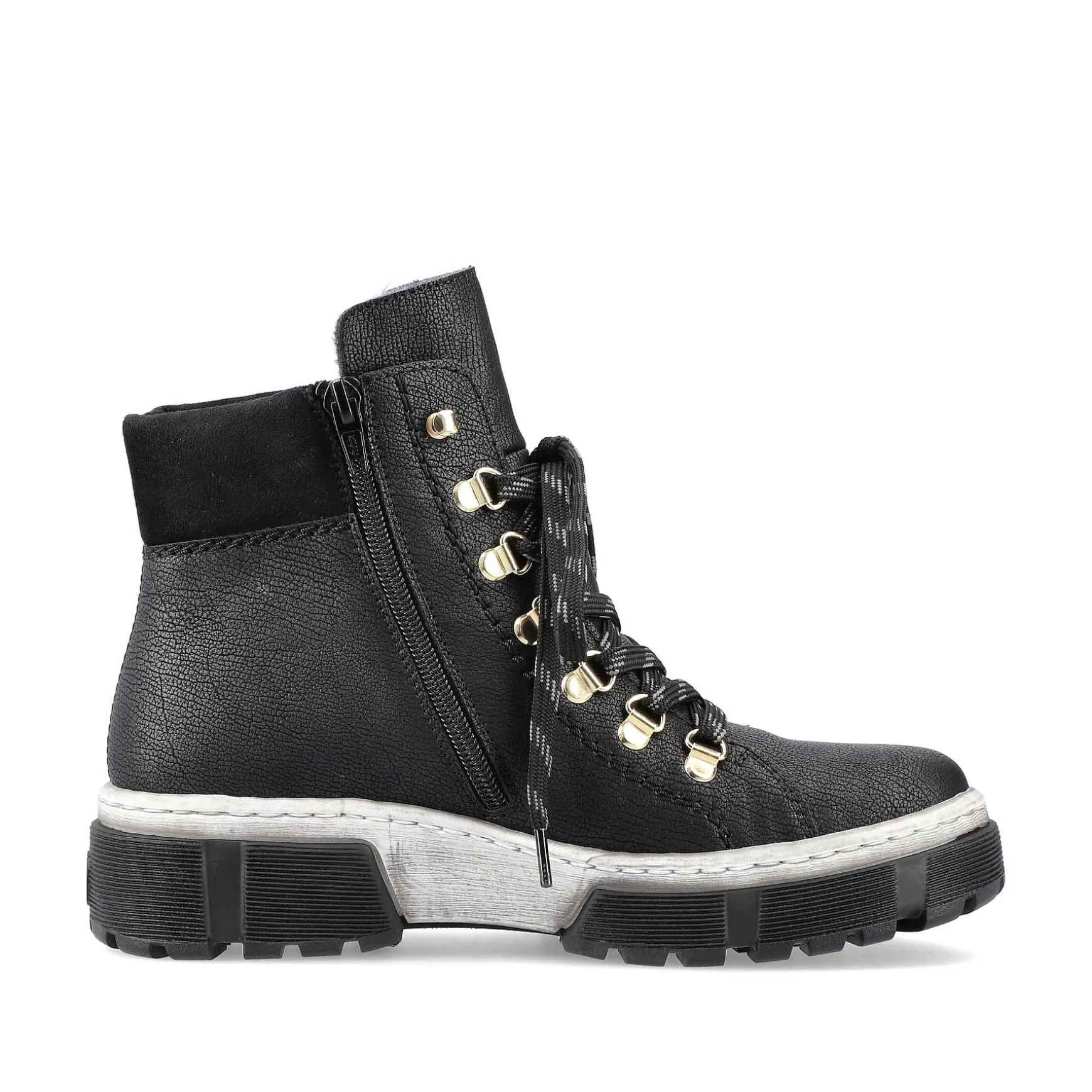 Rieker Women'S Corded Boots Deep Black