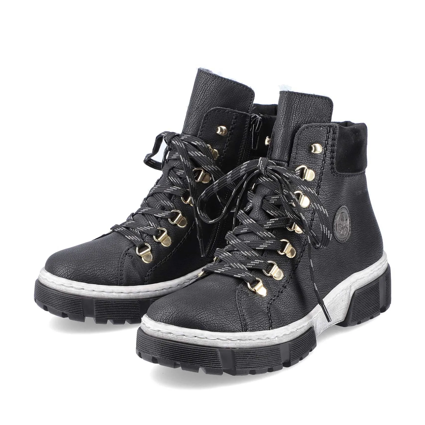 Rieker Women'S Corded Boots Deep Black