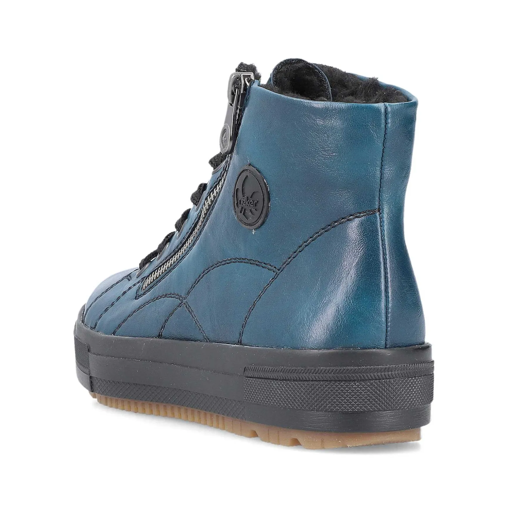 Rieker Women'S Corded Boots Petrol-Black