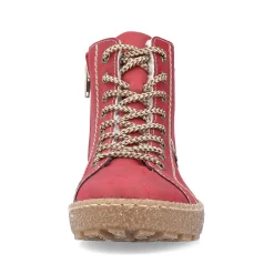 Rieker Women'S Corded Boots Strawberry Red