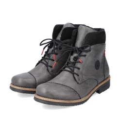 Rieker Women'S Corded Boots Platinum Gray