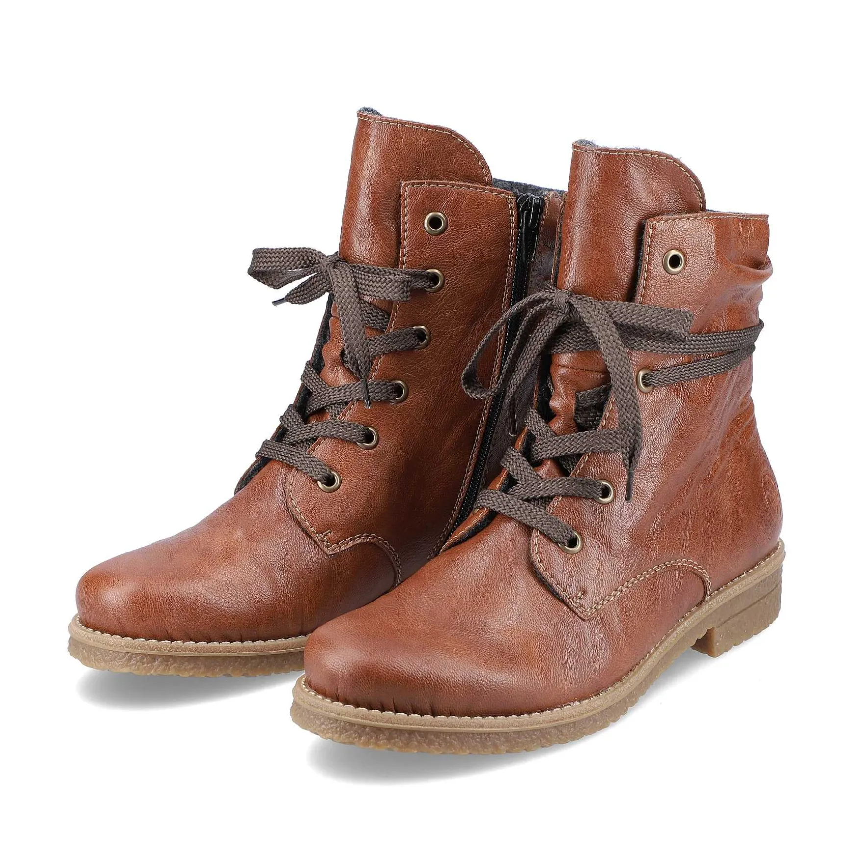 Rieker Women'S Corded Boots Chestnut Brown