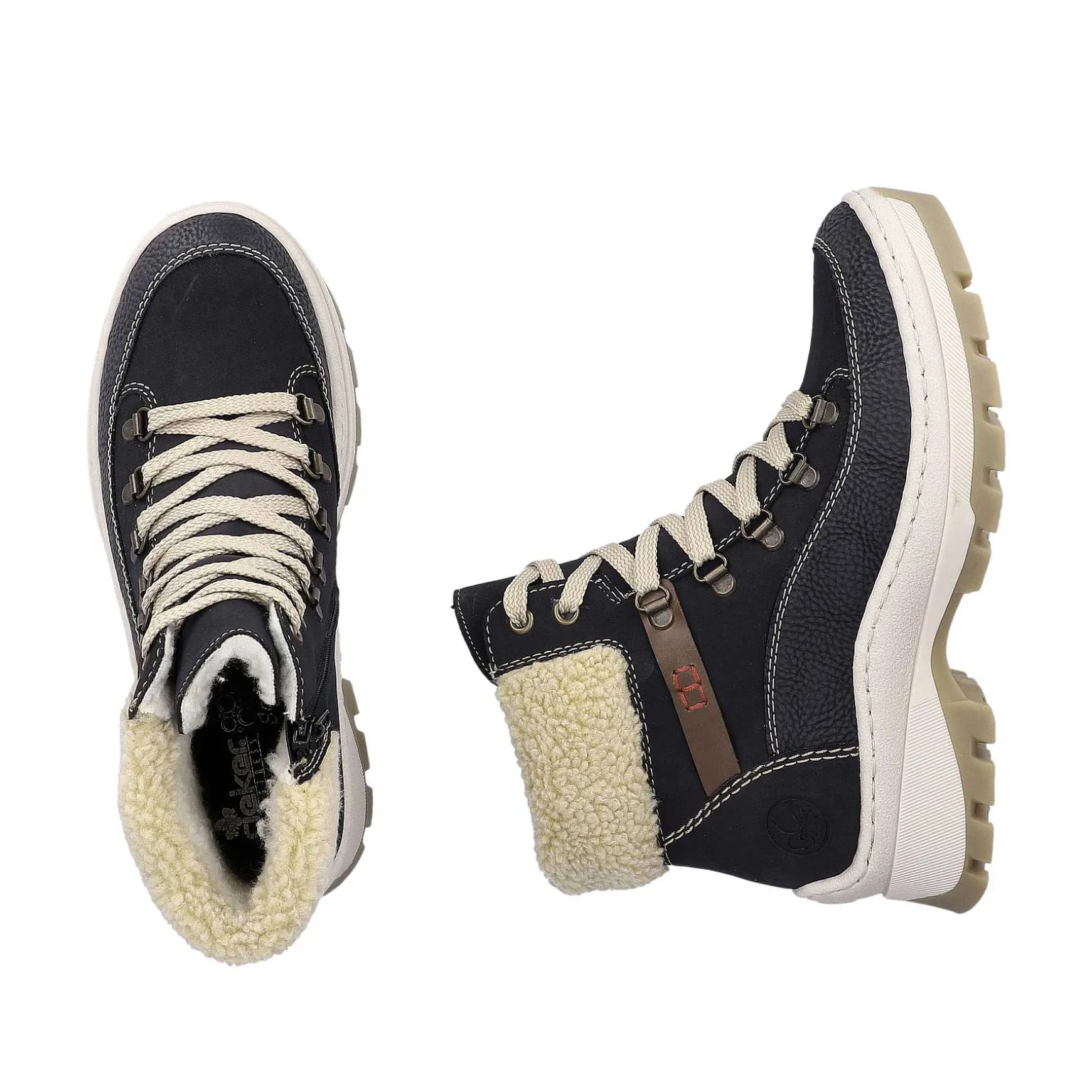 Rieker Women'S Corded Boots Dark Blue