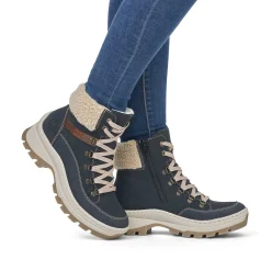 Rieker Women'S Corded Boots Dark Blue