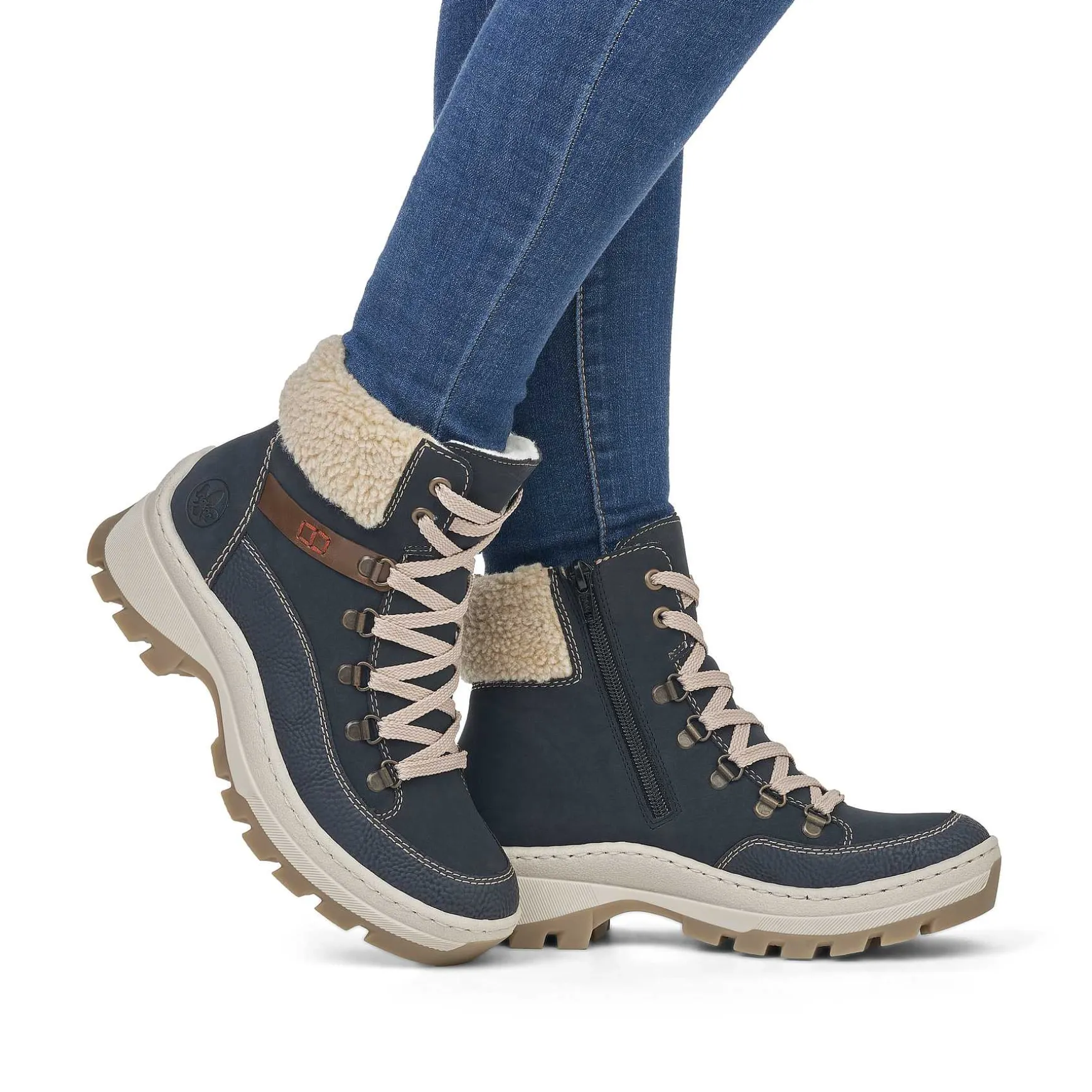 Rieker Women'S Corded Boots Dark Blue