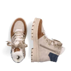 Rieker Women'S Corded Boots Beige Noisette