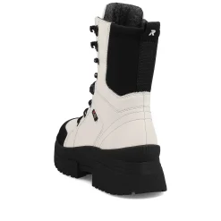 Rieker Women'S Corded Boots Snow-White Deep-Black