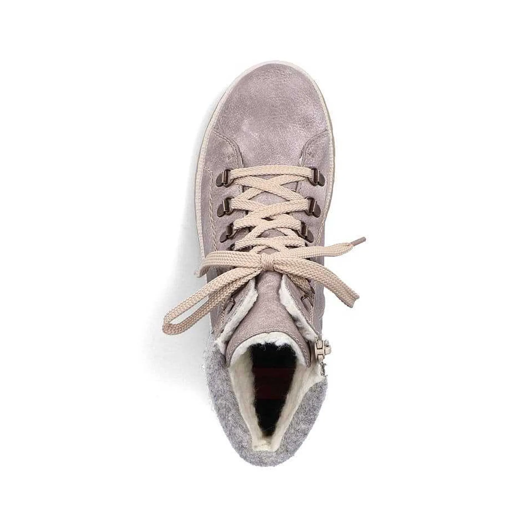 Rieker Women'S Corded Boots Platinum Gray