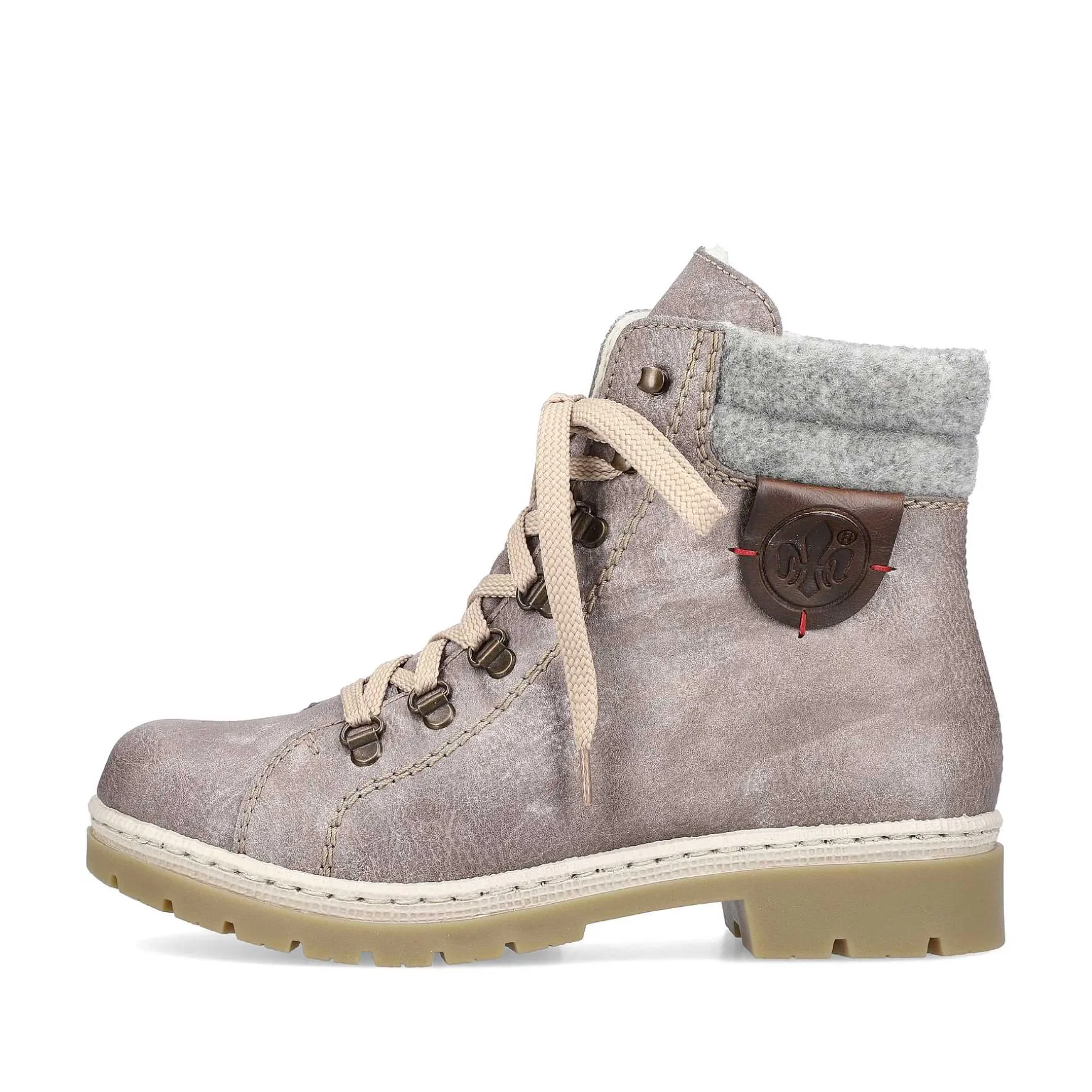 Rieker Women'S Corded Boots Platinum Gray