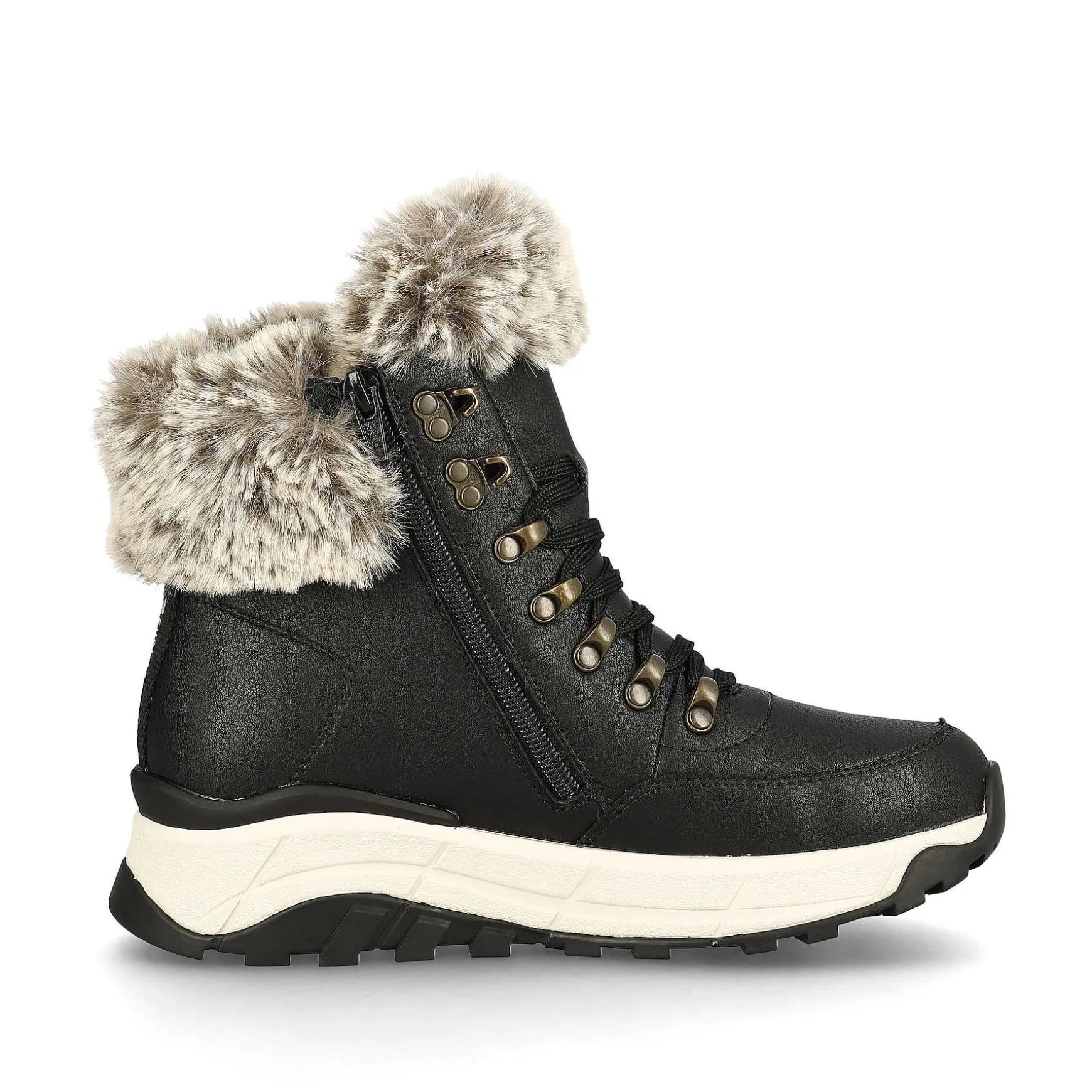 Rieker Women'S Corded Boots Urban Black