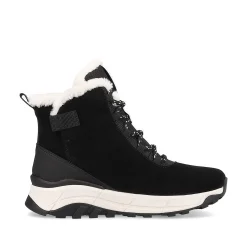 Rieker Women'S Corded Boots Deep Black Pearl