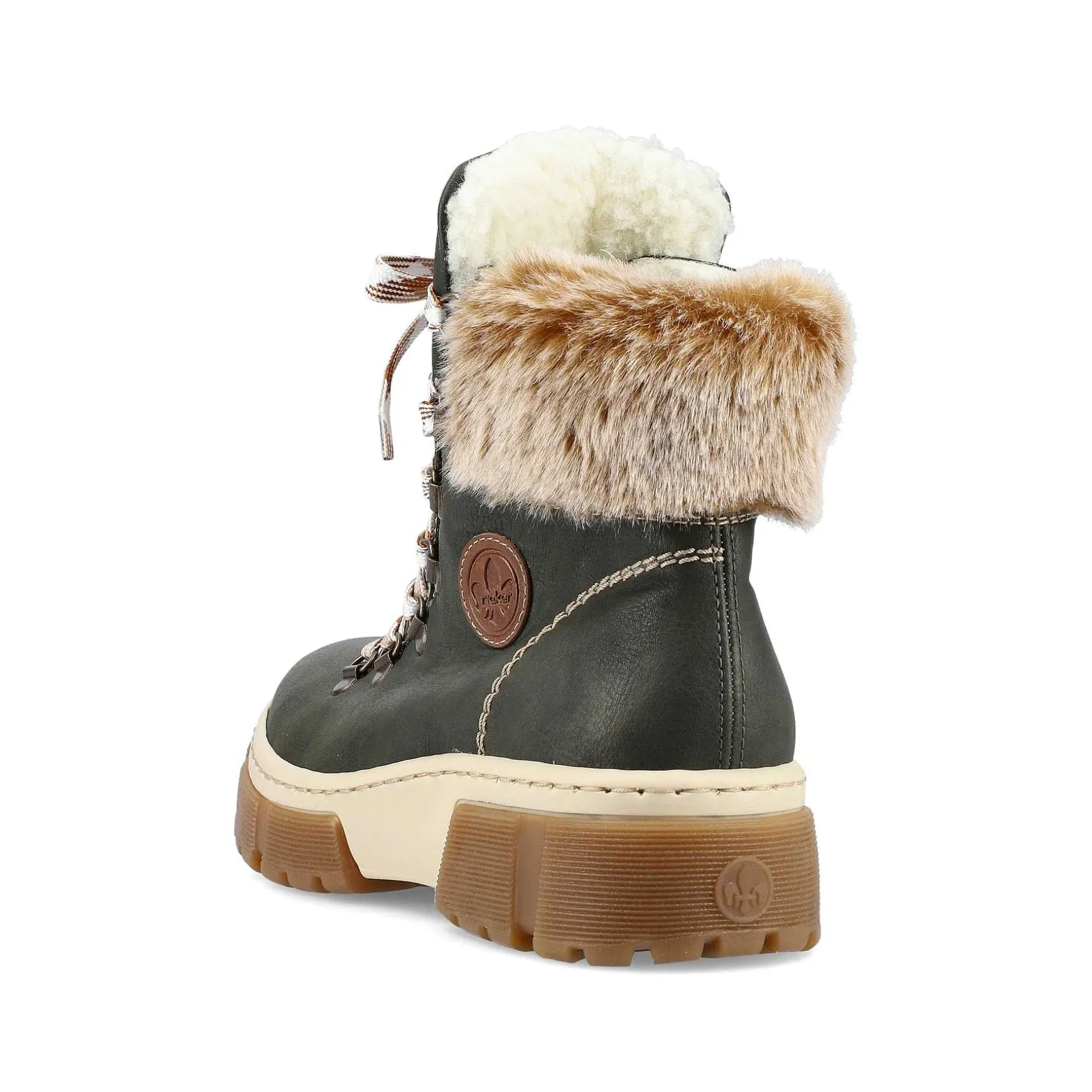 Rieker Women'S Corded Boots Olive Green