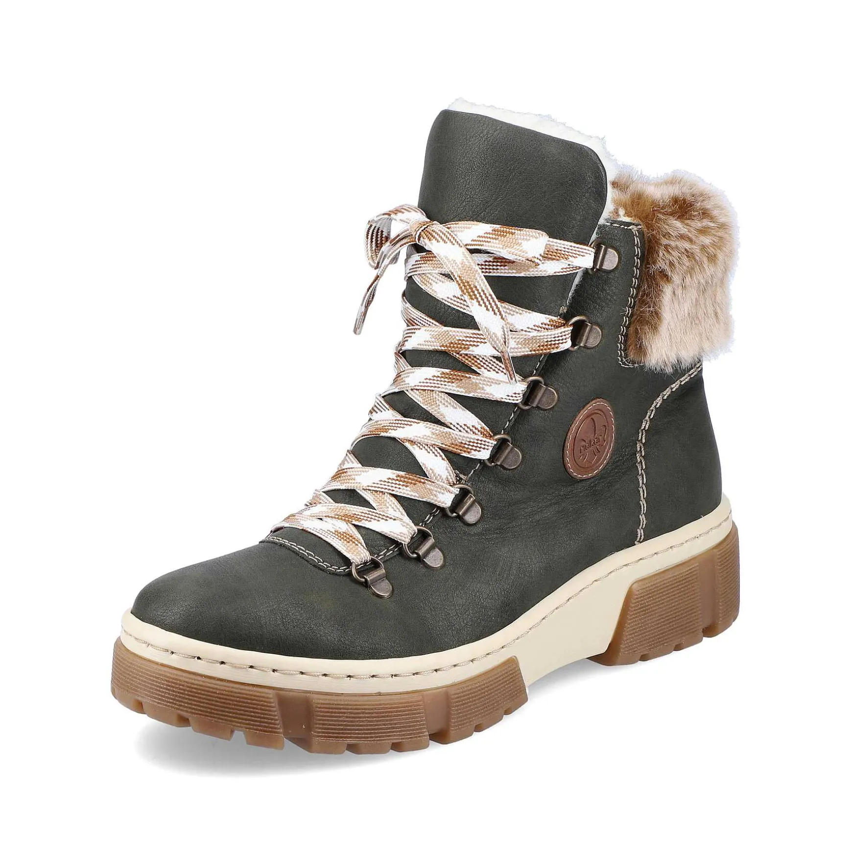 Rieker Women'S Corded Boots Olive Green
