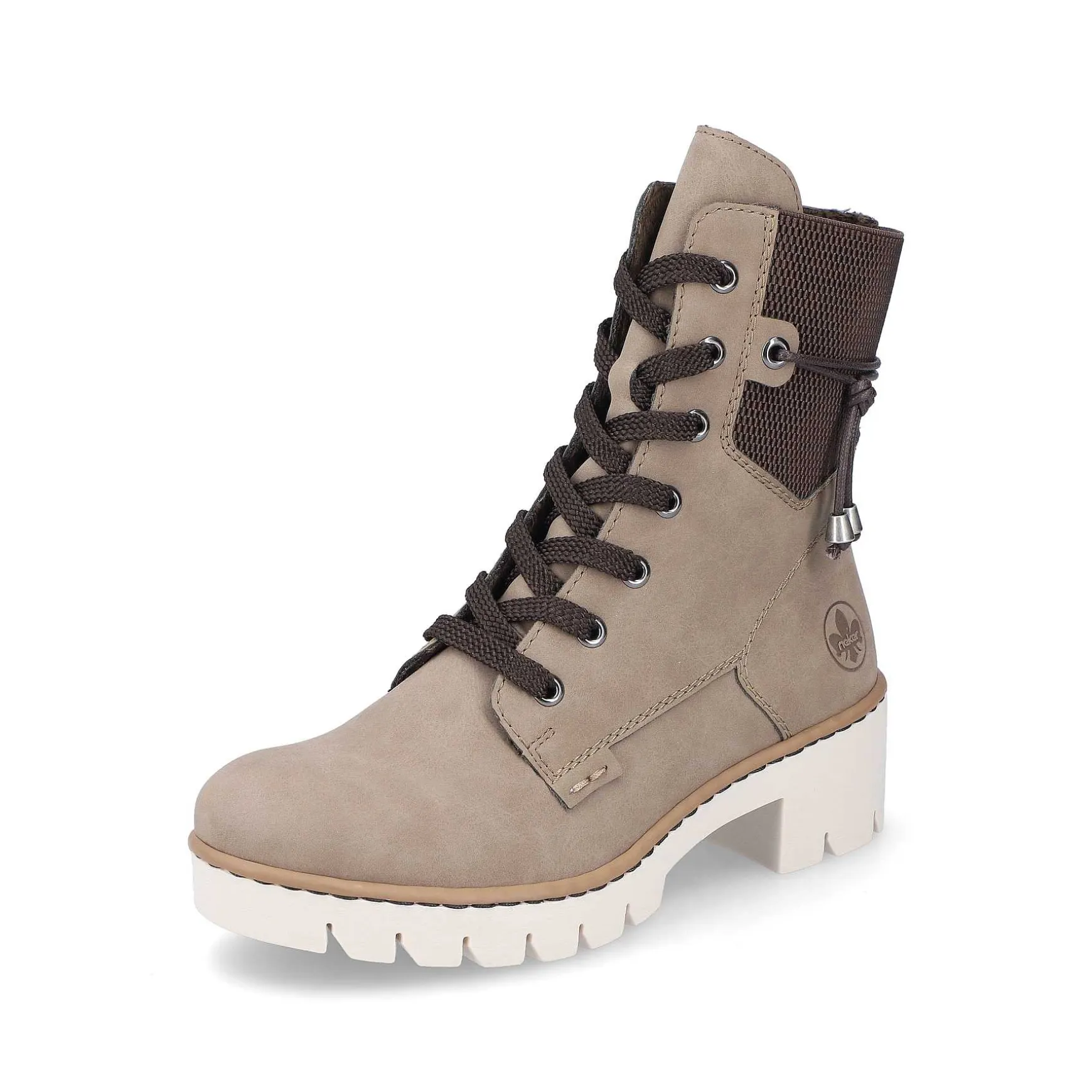 Rieker Women'S Corded Boots Beige Brown