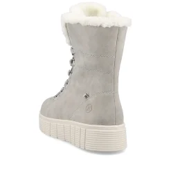 Rieker Women'S Corded Boots Platinum Grey