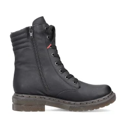 Rieker Women'S Corded Boots Deep Black