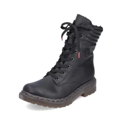 Rieker Women'S Corded Boots Deep Black