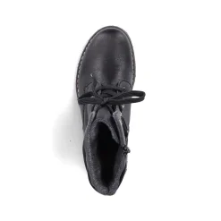 Rieker Women'S Corded Boots Asphalt Black