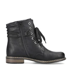 Rieker Women'S Corded Boots Asphalt Black