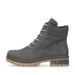 Rieker Women'S Corded Boots Asphalt Gray