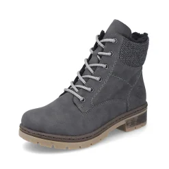 Rieker Women'S Corded Boots Asphalt Gray