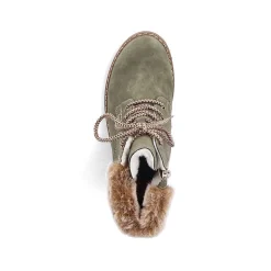 Rieker Women'S Corded Boots Leaf Green