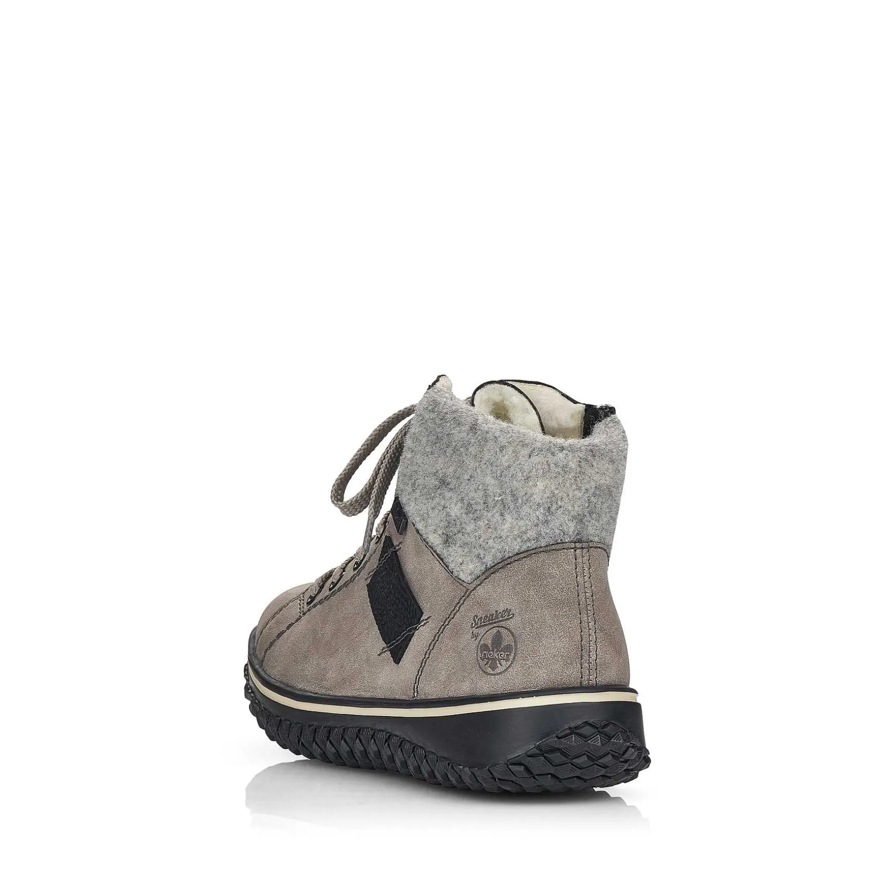 Rieker Women'S Corded Boots Platinum Gray