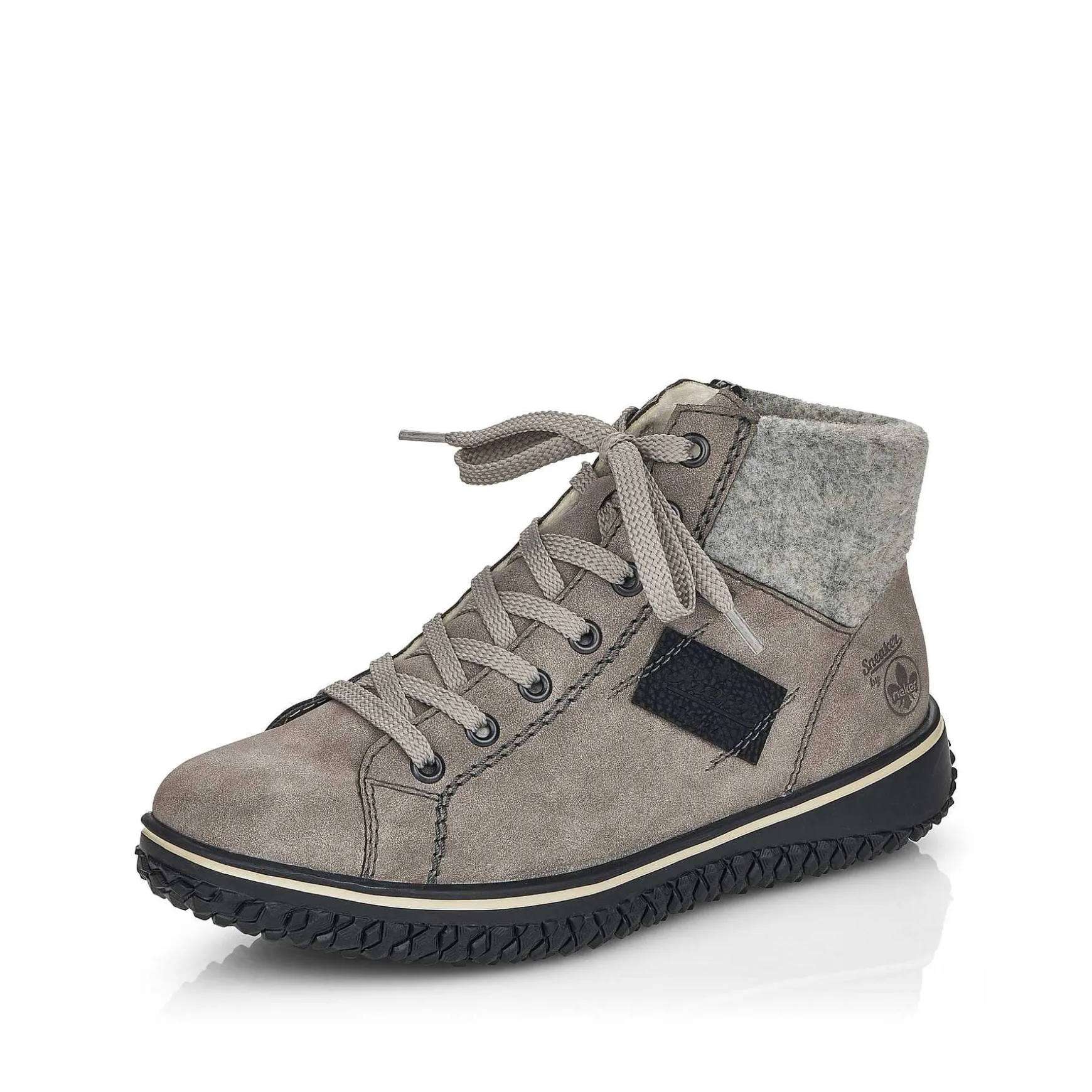 Rieker Women'S Corded Boots Platinum Gray