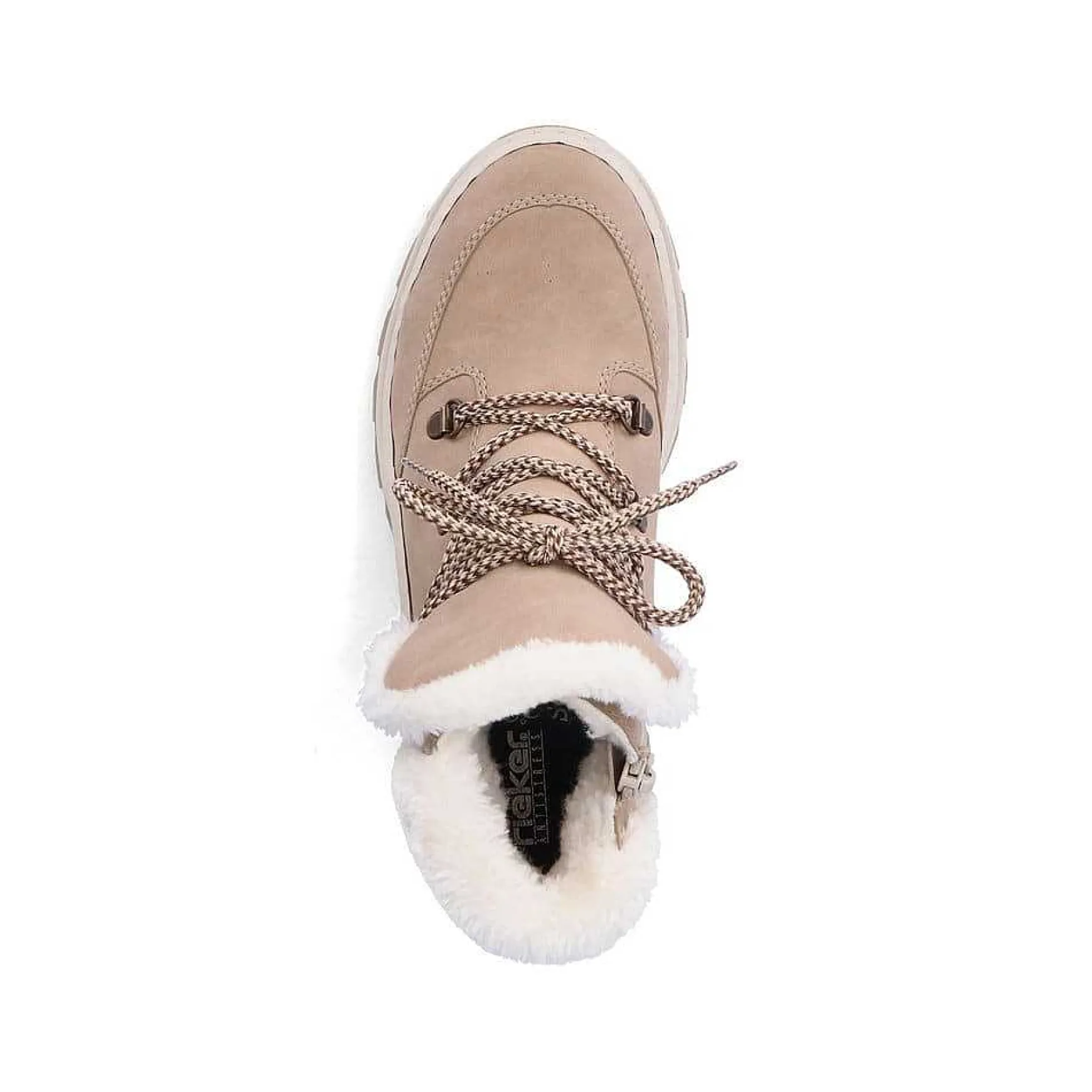 Rieker Women'S Corded Boots Cream Beige