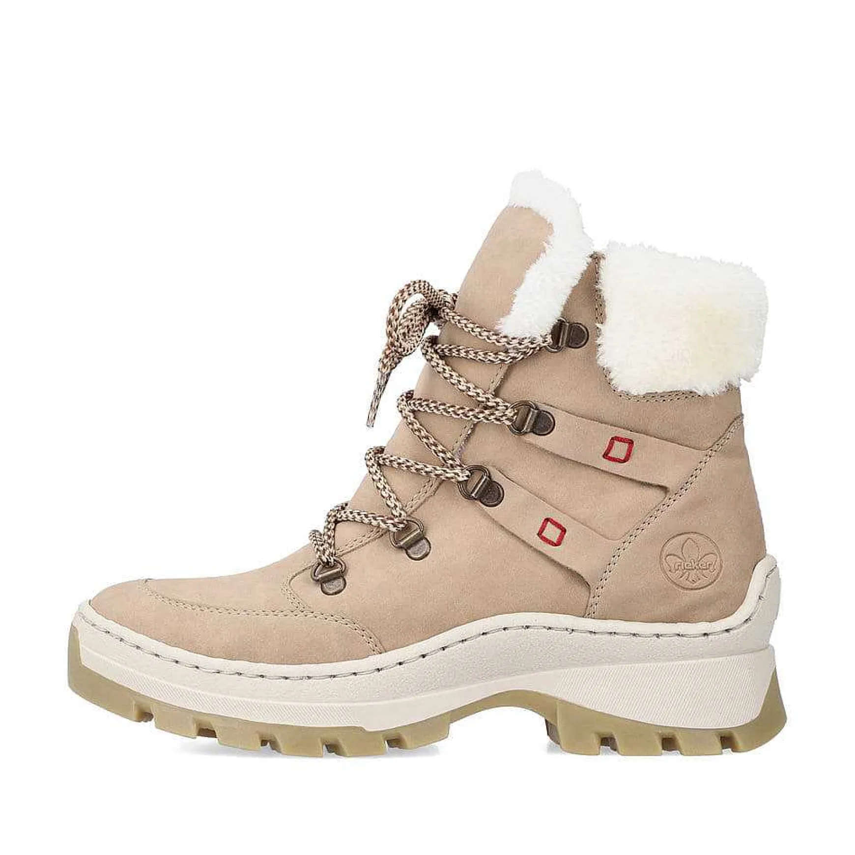 Rieker Women'S Corded Boots Cream Beige