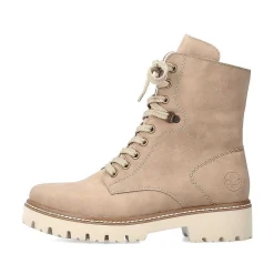 Rieker Women'S Corded Boots Cream Beige