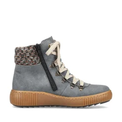 Rieker Women'S Corded Boots Blue Gray