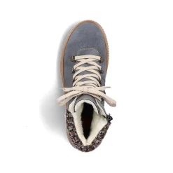 Rieker Women'S Corded Boots Blue Gray