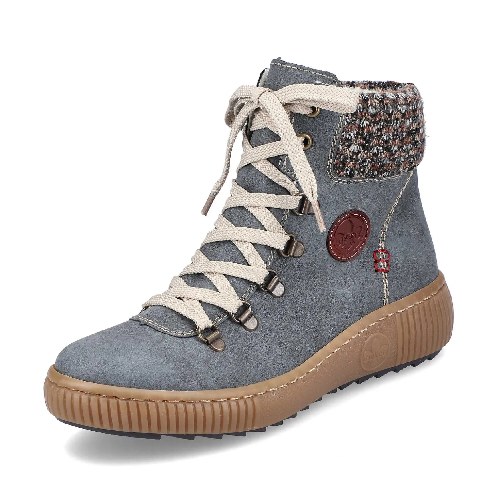 Rieker Women'S Corded Boots Blue Gray