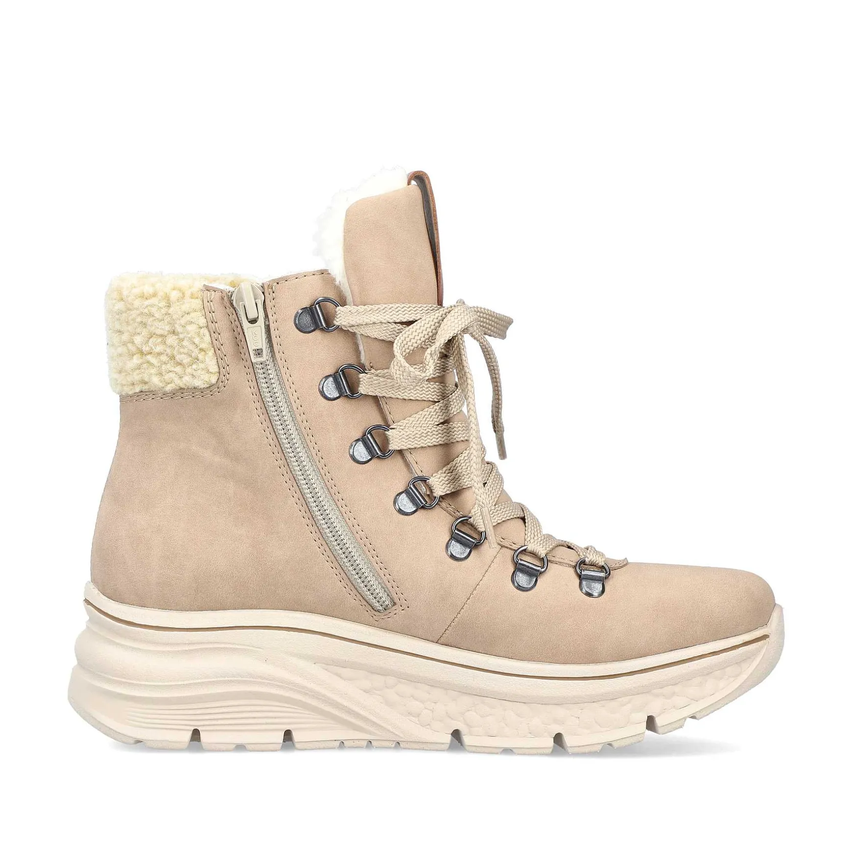 Rieker Women'S Corded Boots Sand Beige