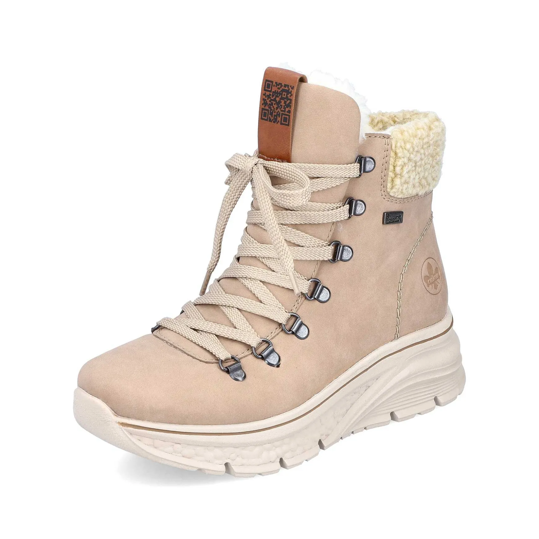 Rieker Women'S Corded Boots Sand Beige