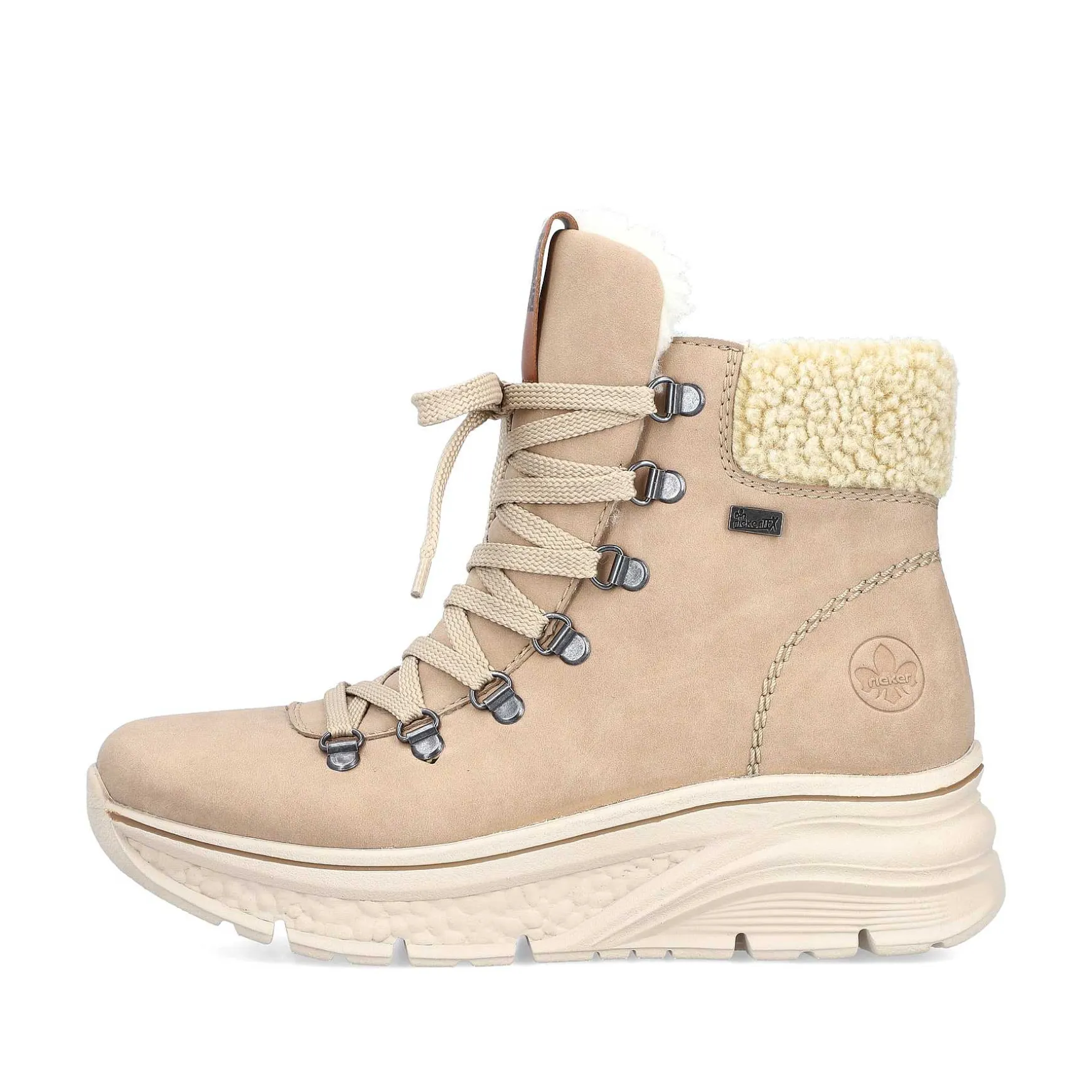 Rieker Women'S Corded Boots Sand Beige