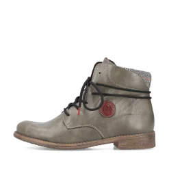 Rieker Women'S Corded Boots Gray Green