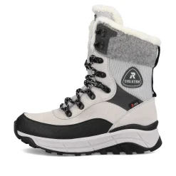 Rieker Women'S Corded Boots Creamy-White Black