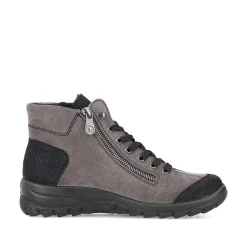 Rieker Women'S Corded Boots Steel Gray
