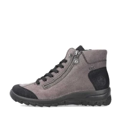 Rieker Women'S Corded Boots Steel Gray
