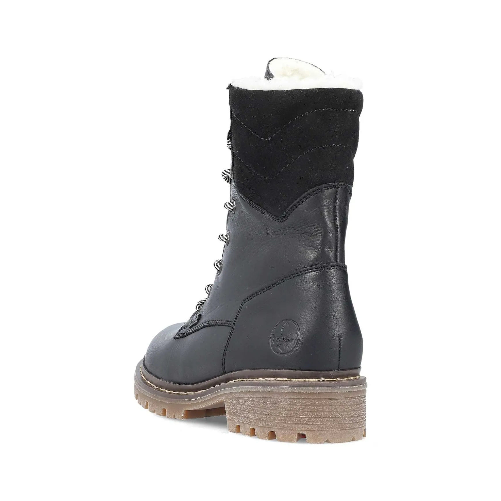 Rieker Women'S Corded Boots Deep Black