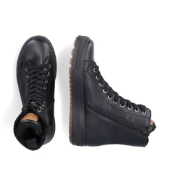 Rieker Women'S Corded Boots Deep Black