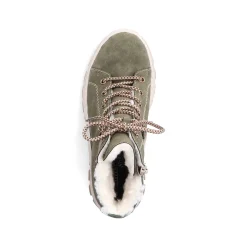 Rieker Women'S Corded Boots Leaf Green